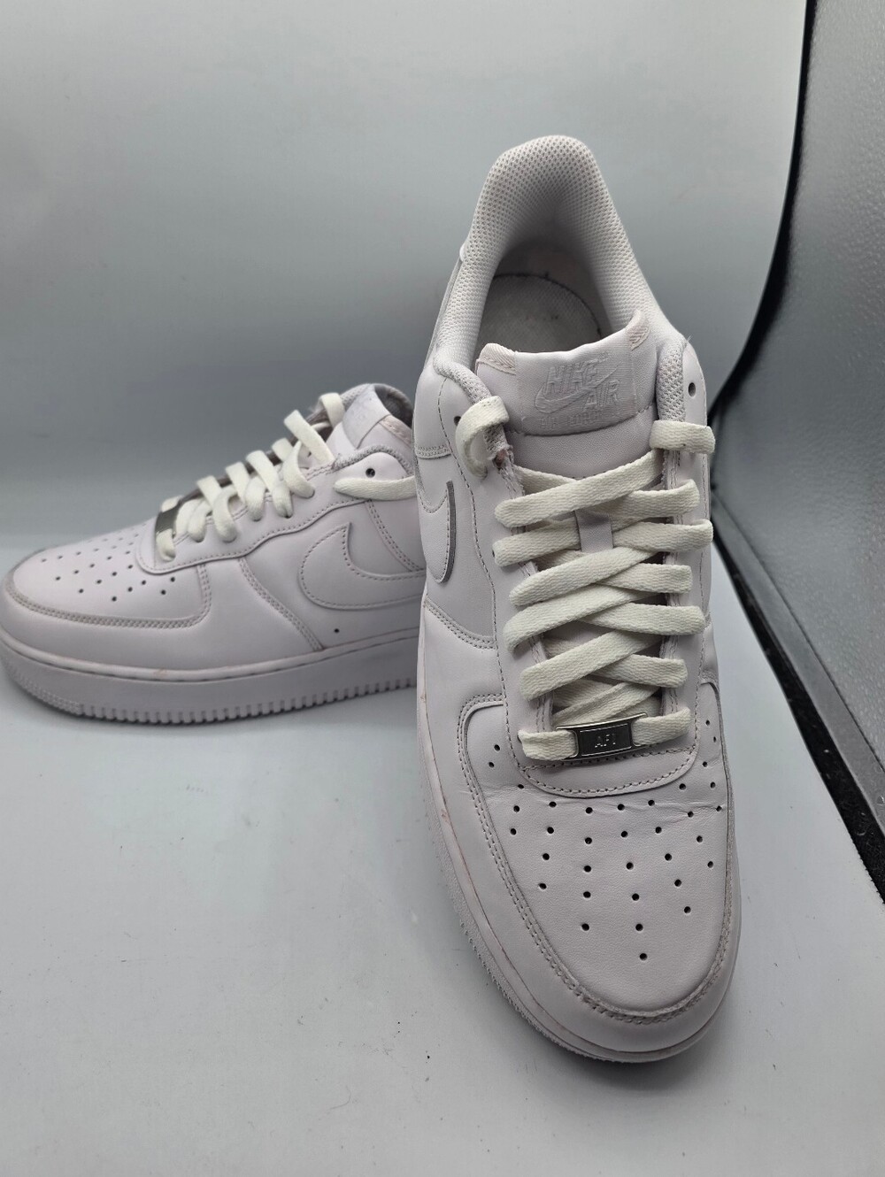 Nike Air Force 1  All-White Low Top Sneakers CW2288-111 - Men's Size 10.5.